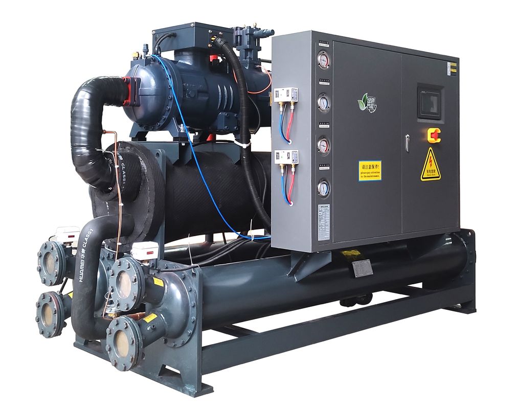 60hp Industrial Air Dingin Chiller Sistem Terintegrasi Semi Hermetic Sekrup Tipe