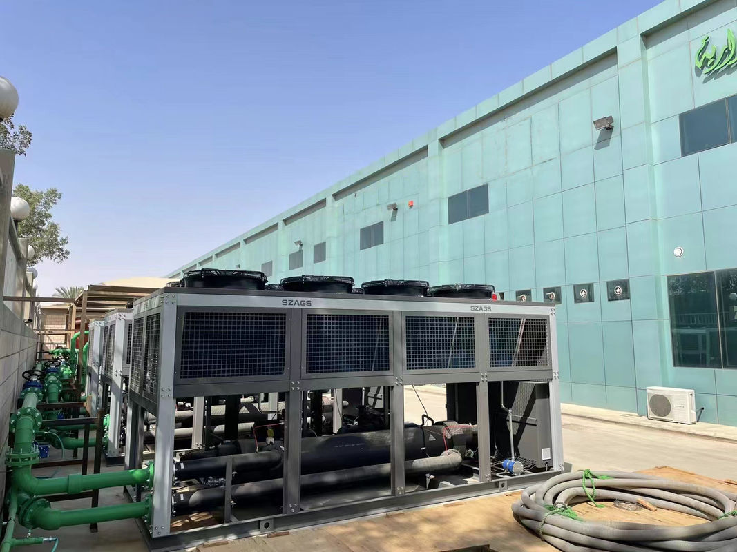 100 Ton sekrup kompresor Chiller 100 Tr Air Dingin Air Dingin Untuk Pendingin Botol Mesin Bertiup