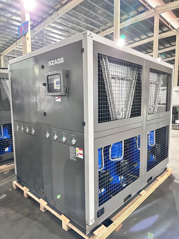 Pabrik Supply 60HP Air Dingin Industrial Air Chiller 60 Ton Scroll Type Glycol Chiller dengan Empat Scroll Compressor