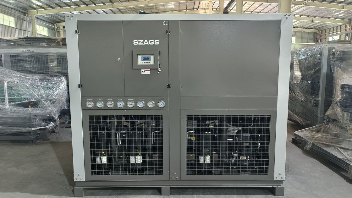 Efisiensi tinggi 40HP CHILLER DENGAN Banyu DENGAN INDUSTRIAL 130 KW SCROLL CHILLER DENGAN Banyu DENGAN MACHINE INJEKSI