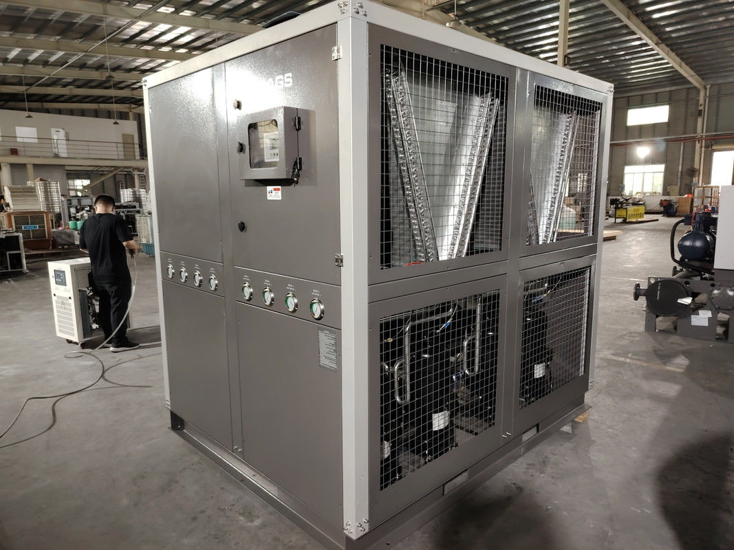40 Ton Air Cooled Scroll Type Water Chiller 144KW Air Cooled Industrial System untuk Mesin Ekstrusi