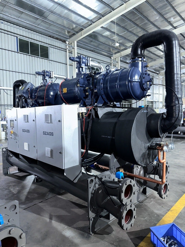 150HP Industrial Air-dingin sekrup Chiller dengan sistem kompresor ganda untuk solusi pendinginan yang optimal