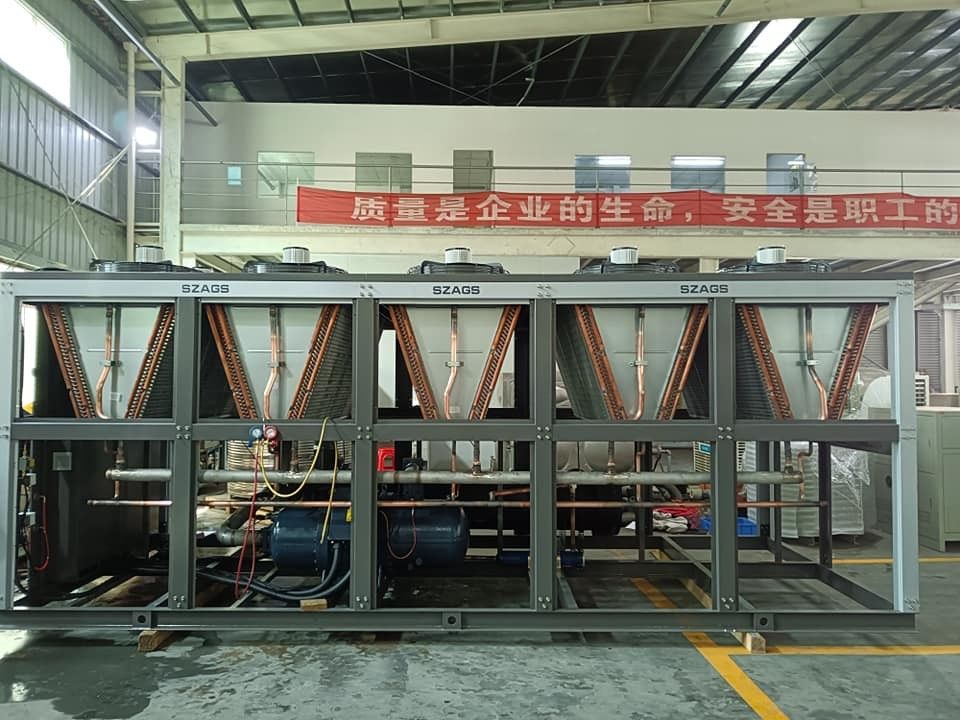 200HP Air-dingin Sekrup Tipe Industrial Chiller Sekrup Air Chiller Untuk Efisiensi Tinggi Cooling Solusi