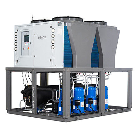 Chiller 50HP 50Ton Industrial Air Cooled Water Chiller Untuk Mesin Cetak Injeksi Modular Air Cooled Scroll Chiller