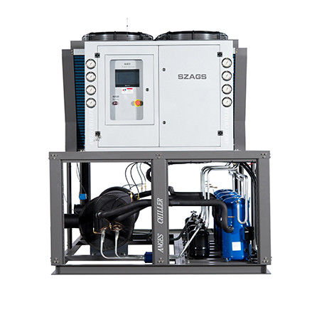 Chiller 50HP 50Ton Industrial Air Cooled Water Chiller Untuk Mesin Cetak Injeksi Modular Air Cooled Scroll Chiller