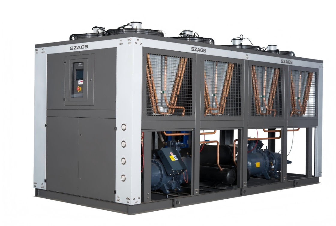 150HP Air-dingin sekrup Chiller-efisiensi tinggi pendinginan industri untuk garis ekstrusi plastik