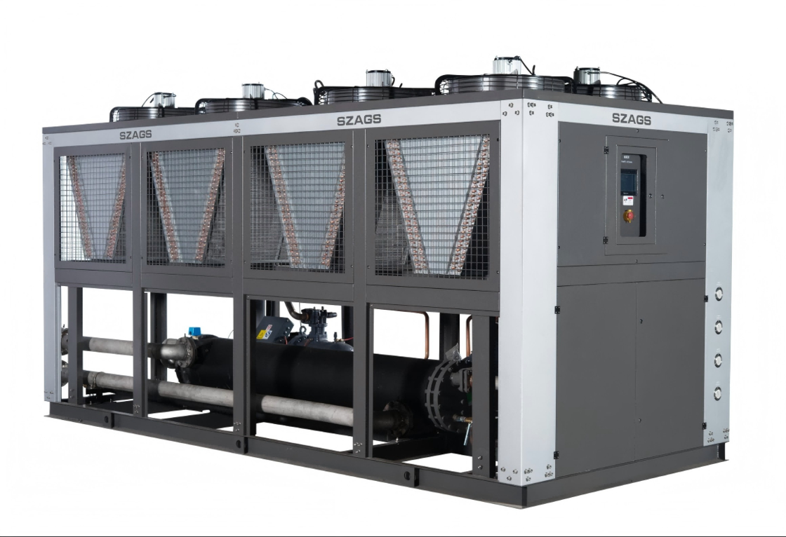 150HP Air-dingin sekrup Chiller-efisiensi tinggi pendinginan industri untuk garis ekstrusi plastik
