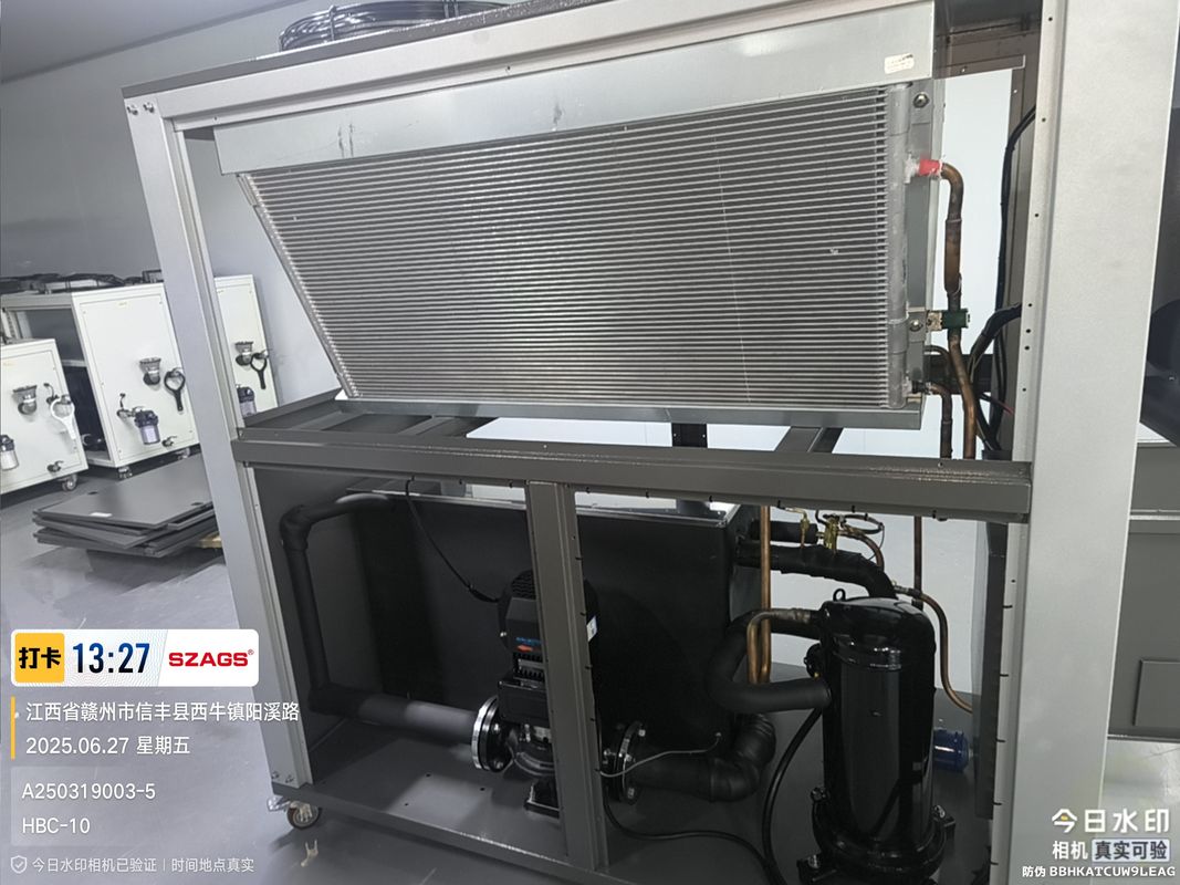 10TR Air Cooled Chiller for Electroplating Industry cooling plating bath solutions low noise and high energy efficiency