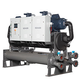 AGS-100WSH Chiller Sekrup Berpendingin Air 100HP untuk Ekstrusi Plastik dan Pemrosesan Cetakan dengan Kompresor Sekrup Semi-Hermetik